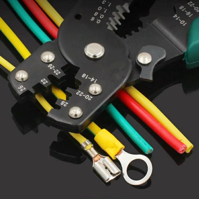 Pince à sertir multifonctionnelle 4 en 1, dénudeur de fil, coupe-fil, pince à bornes, accessoires de