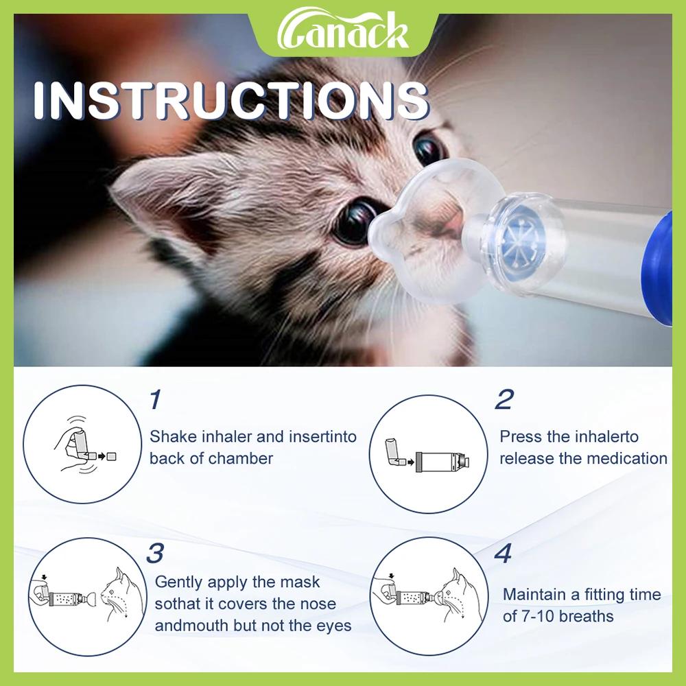 Chambre d'aérosol pour animaux de compagnie, inhalateur Portable pour chat, entretoise avec masque m
