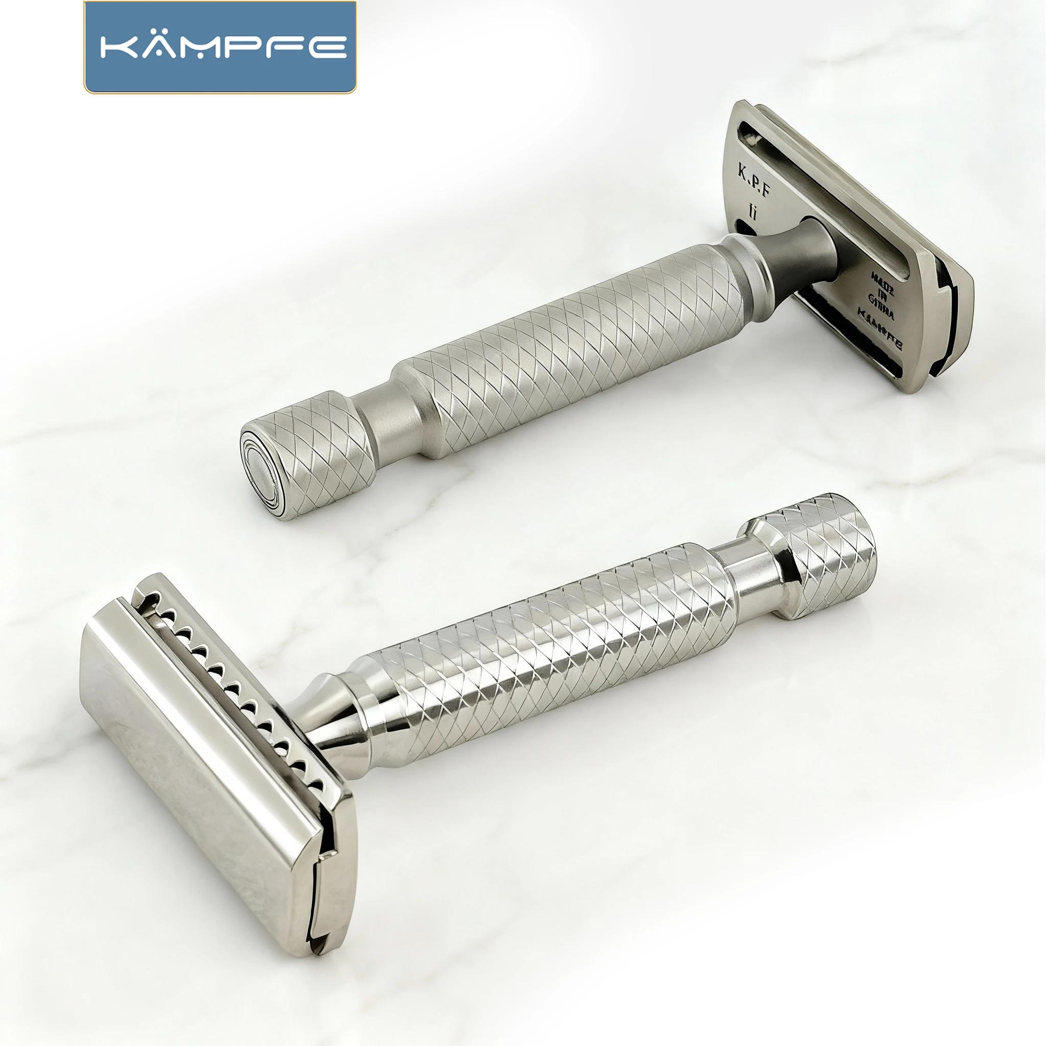 Rasoir de sécurité pour homme en alliage de titane, usinage de précision CNC KAMPFE, cadeau pour pet