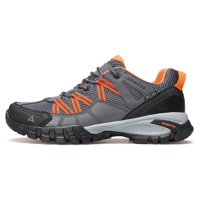 Chaussures sport respirantes HUMTTO hommes - Baskets randonnée caoutchouc noir extérieur été