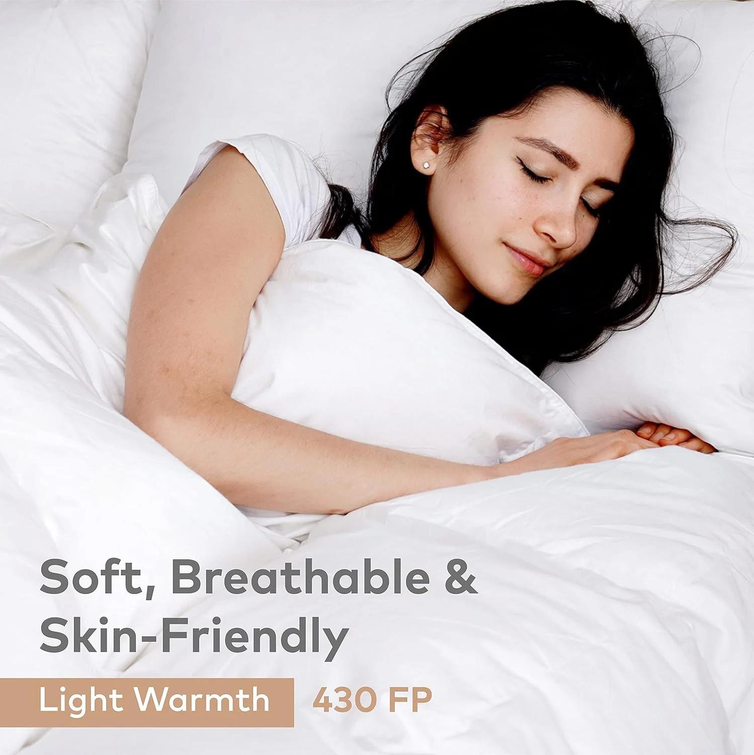 Insert léger ultra doux pour l'été, doudoune rafraîchissante en duvet fin, inserts de duSALE naturel