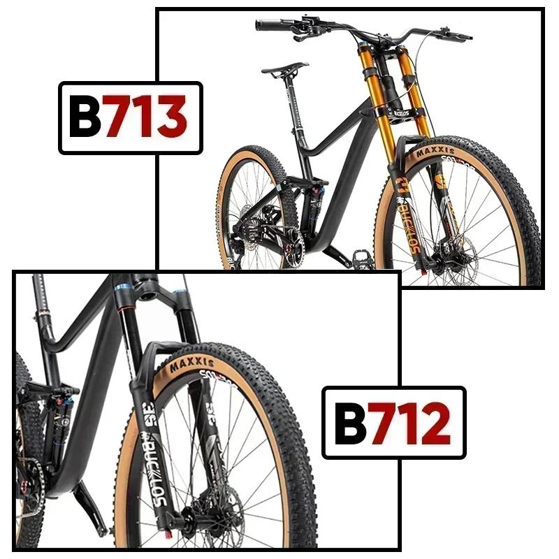BUCKLOS – fourche à Suspension de vélo de descente, 27.5/29 pouces, 15x110mm, course 180mm, fourche