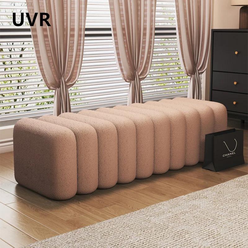 UVR lumière luxe Shoeshine banc porte rembourré banc moderne Simple canapé repose-pieds chaise cheve