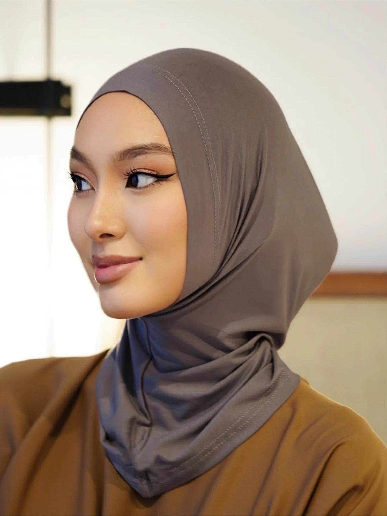 Élasticité douce Modal tirer sur Hijab musulman couverture complète cou instantané Hijab Islam prêt