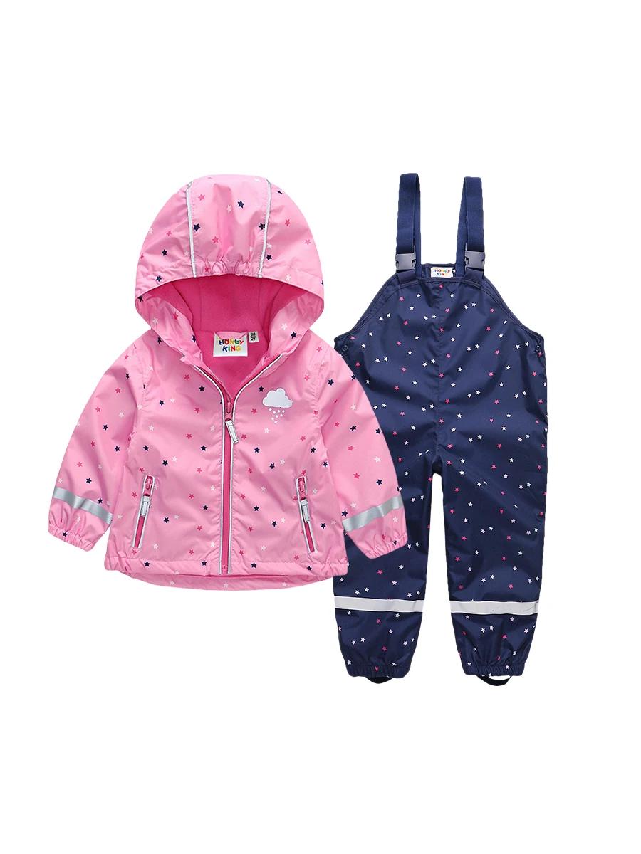 HONEYKING bébé imperméable costume ensemble de vêtements pour enfants salopette imperméable filles c