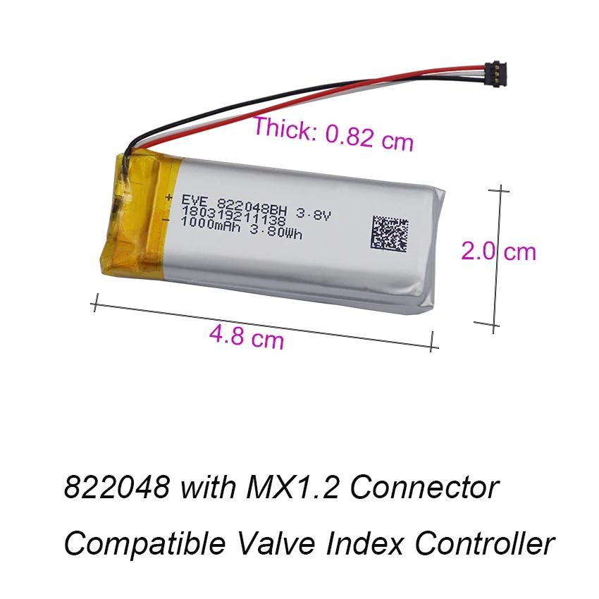 XINJ 3,8 V 1000 mAh 822048 Thermistance 3 fils polymère Li Lipo batterie 3 broches MX1.2 connecteu
