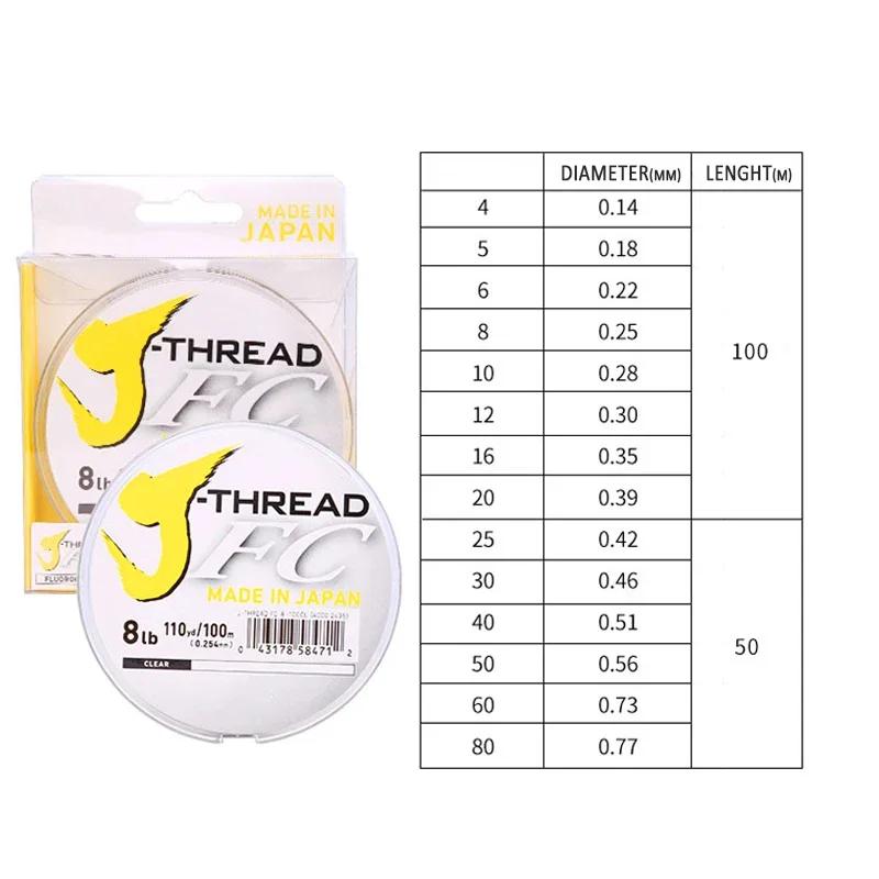 Ligne de leader en fluorocarbone DaiwaJ-Fluoro 50M et 100M haut niveau de résistance à l'abrasion li
