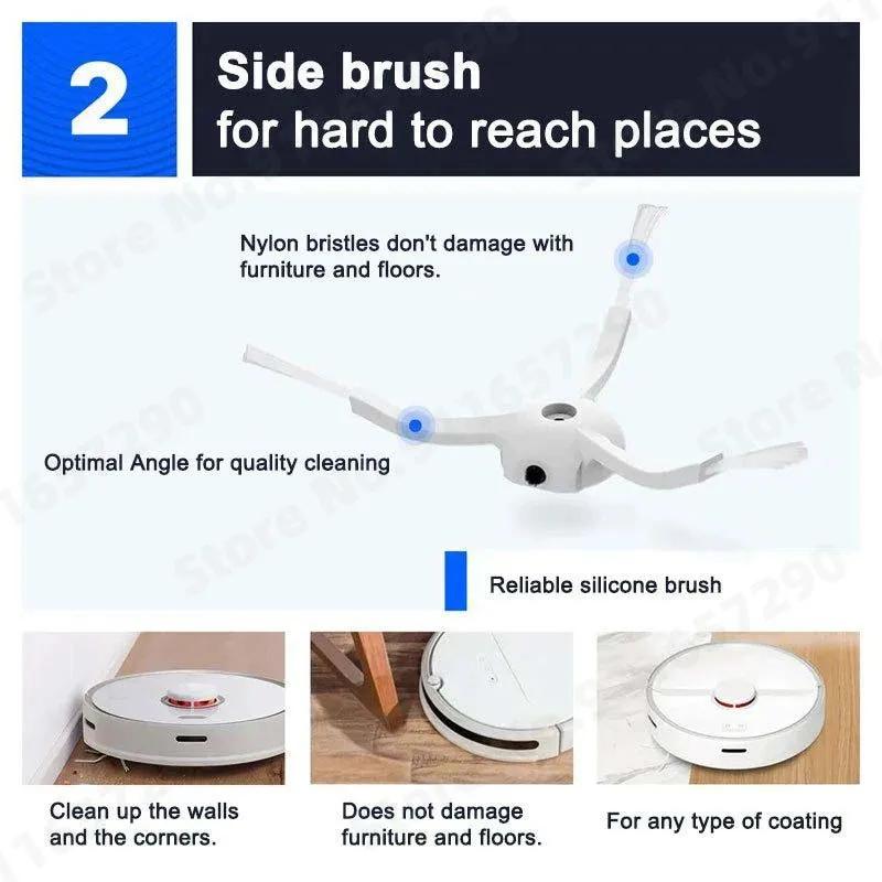 Accessoires pour aspirateur robot Xiaomi Mi 2 Pro/Lite, filtre Hepa, vadrouille, gril, brosse latéra