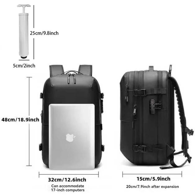 Sac à dos airbag à pompe à vide pour hommes et femmes, sac à dos de compression sous vide, sac à bag