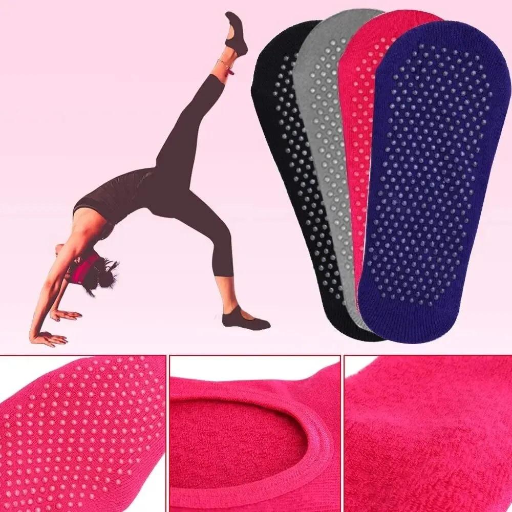 Chaussettes yoga dos nu antidérapantes - Coton femmes sport pilates danse