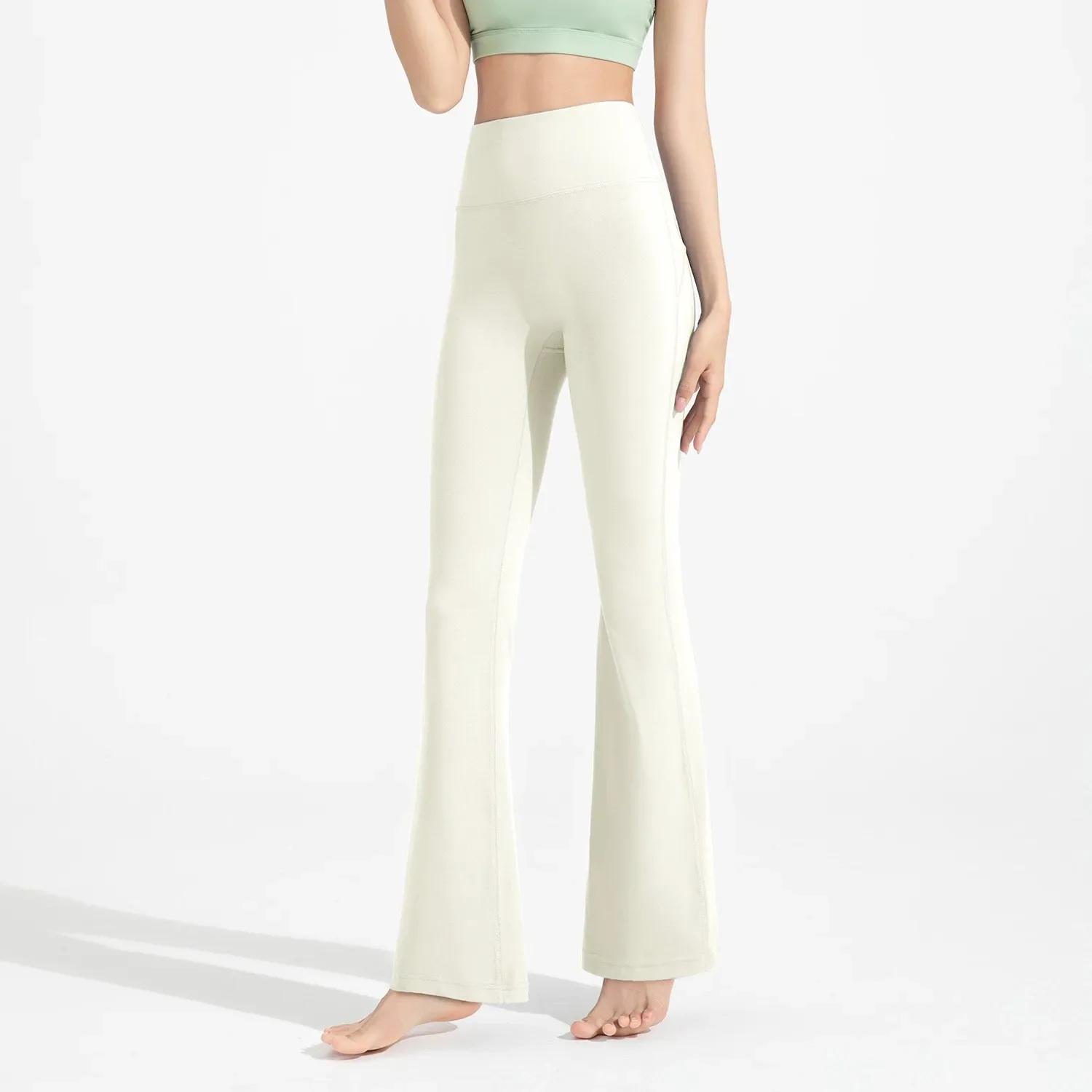 Leggings de yoga et de Pilates pour femme, taille haute, évasés, sans couture, effet push-up, couleu