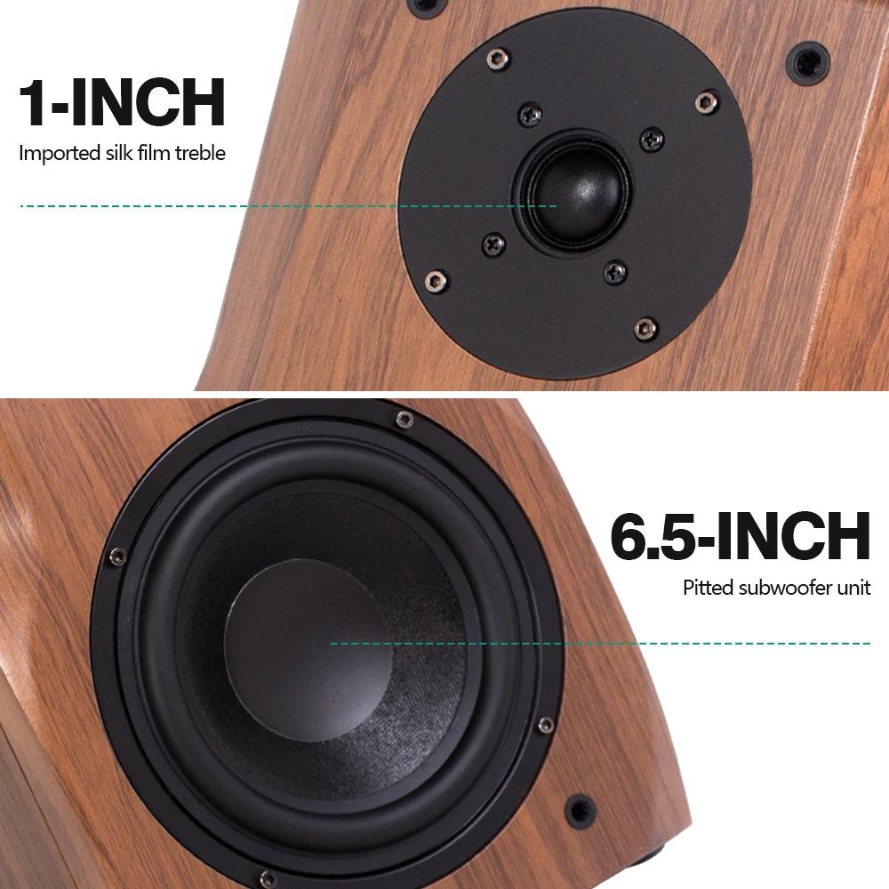 Haut-parleur d'étagère de 6.5 pouces, HIFI 20 ~ 200W, passif en bois, moniteur Audio 4Ohm, lecteur d