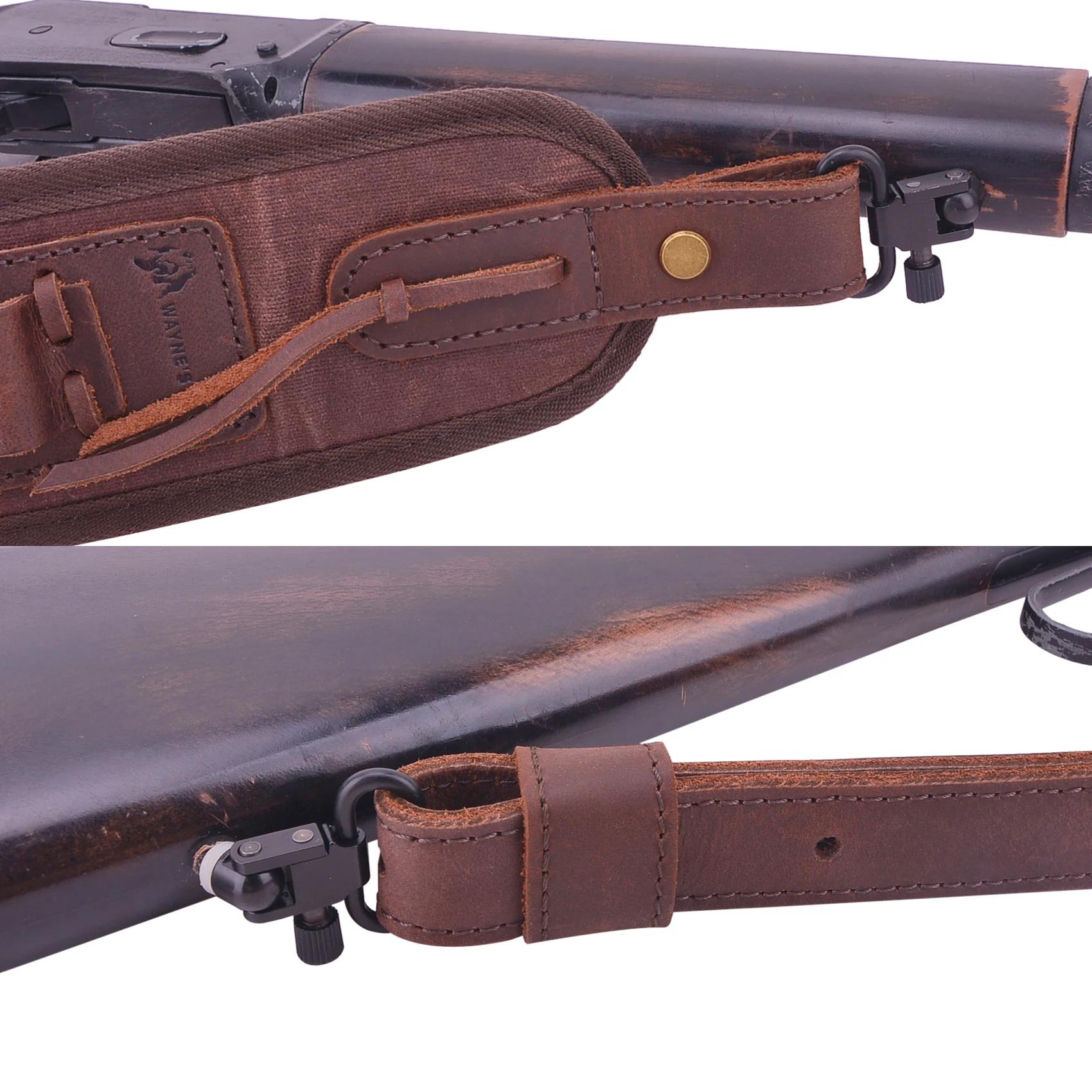 Sangle de transport en cuir pour fusil de chasse, écharpe de munitions, ceinture de odorréglable pou