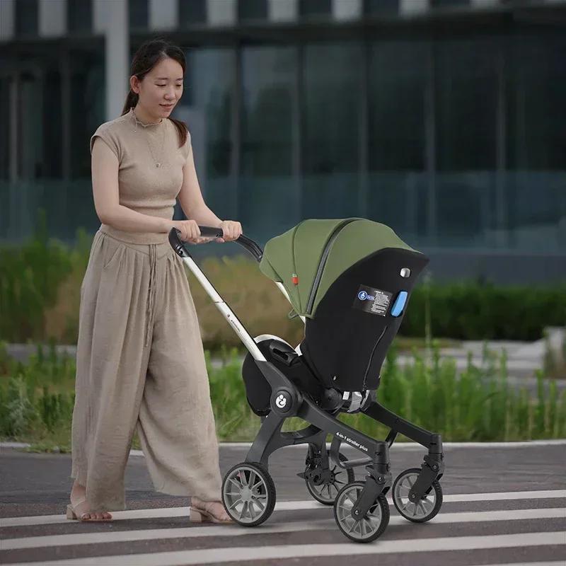 STOCK ue 4 in1 bébé poussette multifonctionnel nouveau-né landau pliable panier type siège léger voy