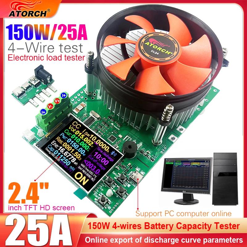 Testeur de capacité de batterie 150W à 4 fils, écran couleur TFT de 2.4 pouces, Type CNC, testeur de