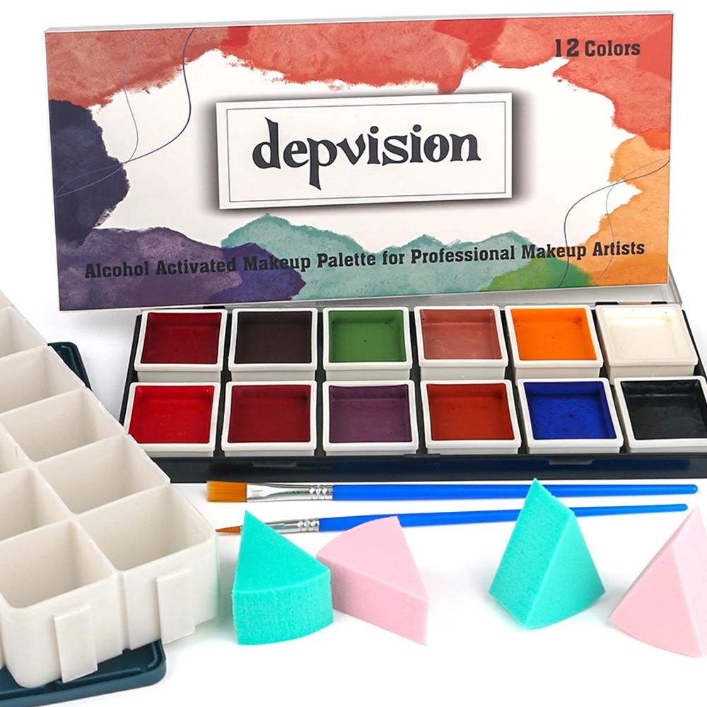 Depvision – peinture pour le visage activée par l'alcool, maquillage SFX, 12 couleurs pour effets sp