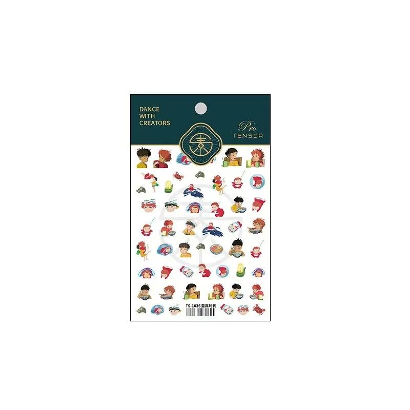Miniso nouveaux autocollants d'ongle d'anime dessin animé Snoopy autocollants d'ongle autocollants P