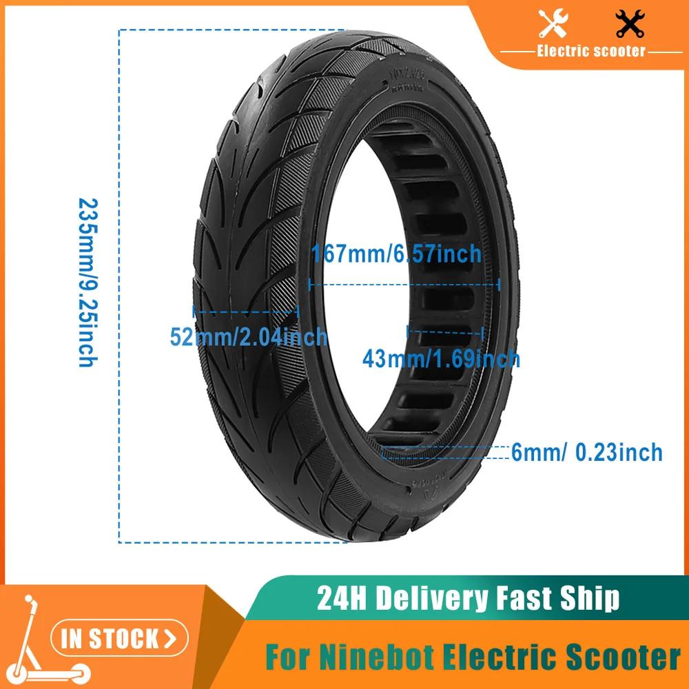 Pneu solide en caoutchouc de 10 pouces, 10x2.125, pour Scooter électrique Ninebot Segway F20 F25 F30