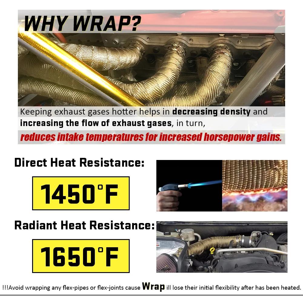 Rouleau d'enveloppe thermique d'échappement en fibre de verre de haute qualité 1M 5M 10M 15M pour ba