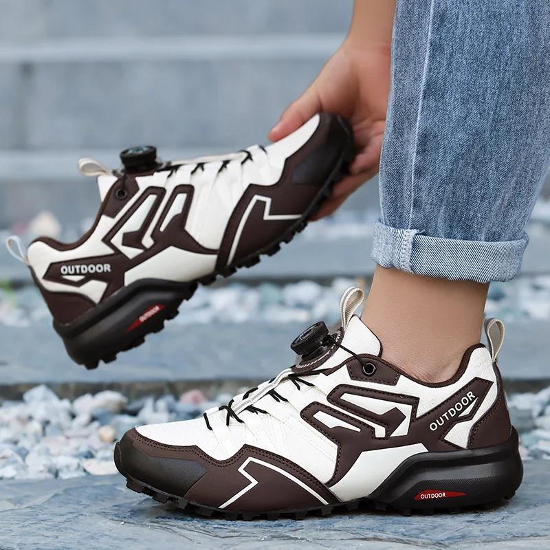 Chaussures de randonnée respirantes pour hommes, sangles de randonnée, chaussures de vélo de montagn