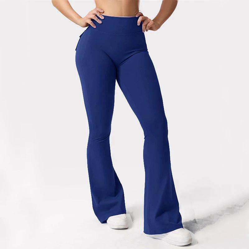 Leggings de Yoga à jambes larges et extensibles pour femmes, sensation nue, vêtements de travail de