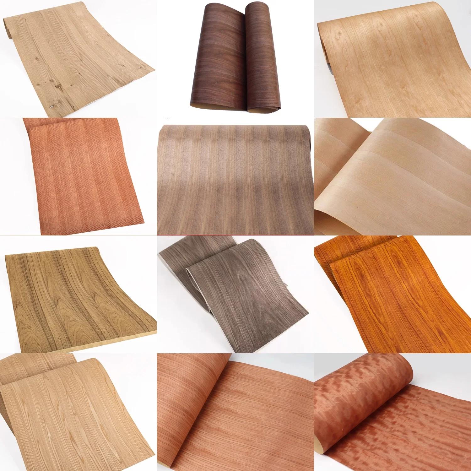 Placage en bois naturel pour meubles, panneau mural, bois de placage, noyer noir, frêne, chêne blanc