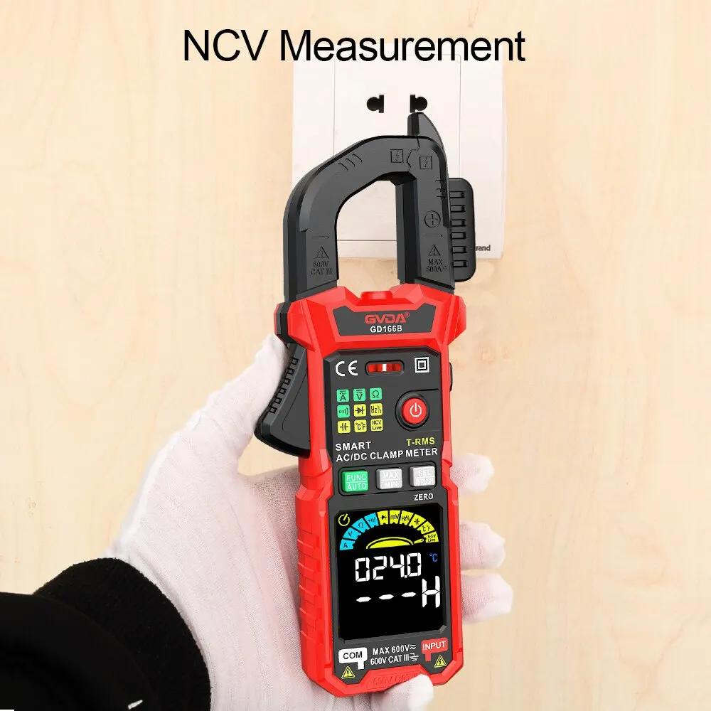 GVDA-Pince ampèremétrique numérique, multimètre DC, courant AC, 6000 points, ampli de voiture Hz, pu