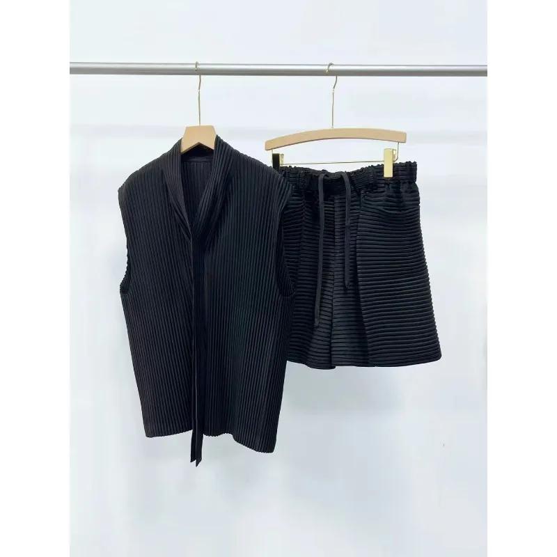 Miyake short plissé hommes 2025 printemps été nouveau short pliable décontracté personnalisé horizon