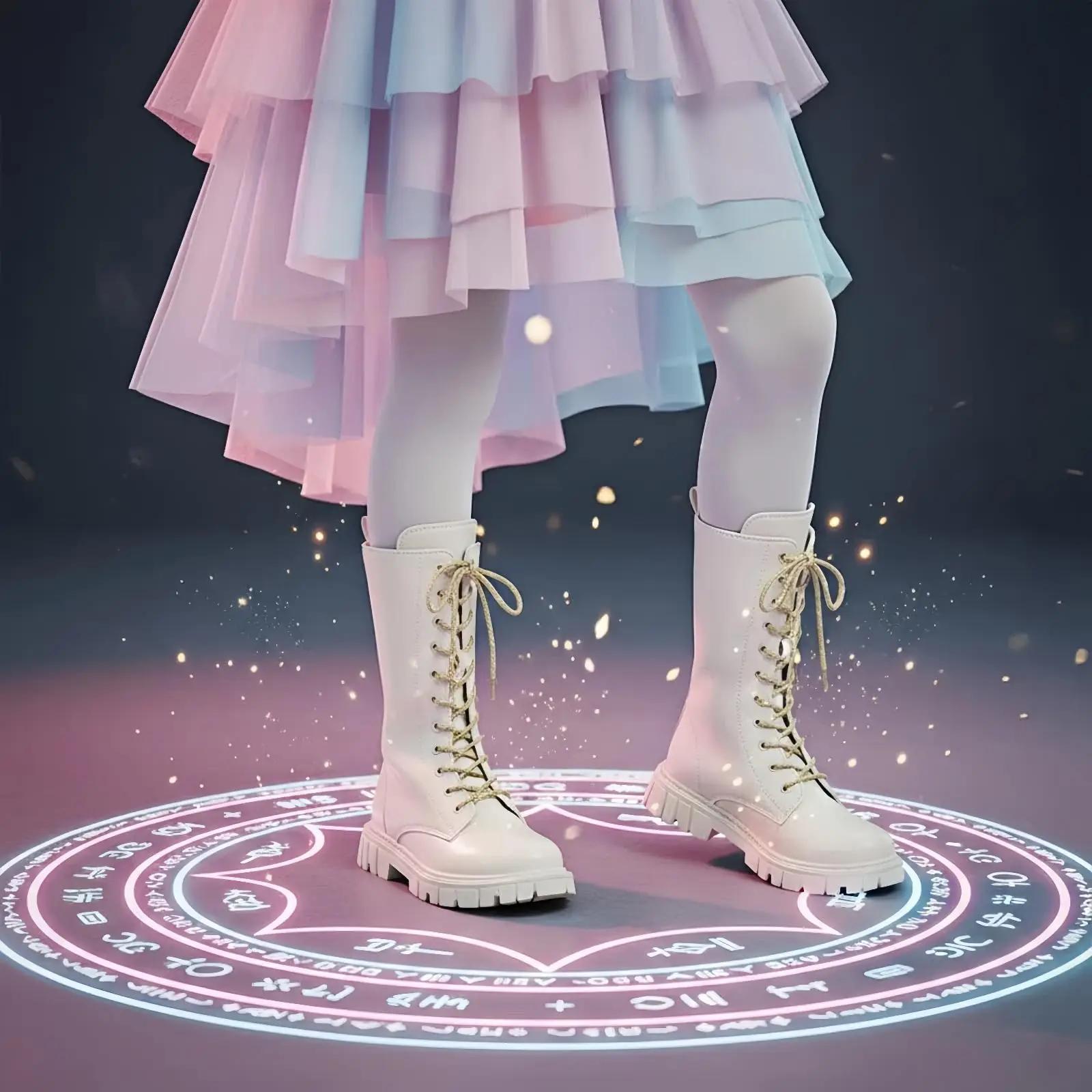Bottes en cuir PU blanc pour filles, Chic, Style coréen, mode décontractée et polyvalente, sangle la