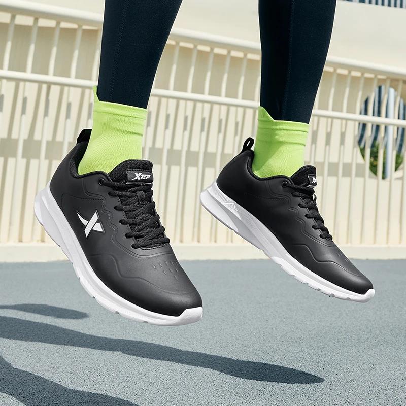 Chaussures de course homme Xtep hiver cuir imperméables - Amorti résistant à l'usure baskets jogging 876419110051