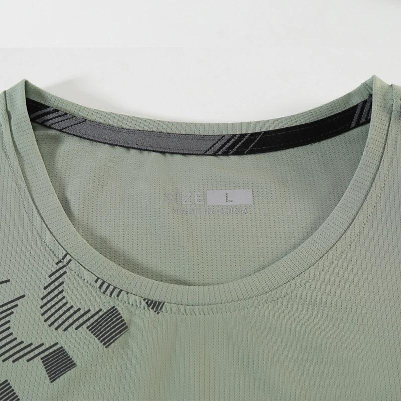 Chemises à manches courtes en nylon pour hommes, séchage rapide, col rond, impression de mode, entra
