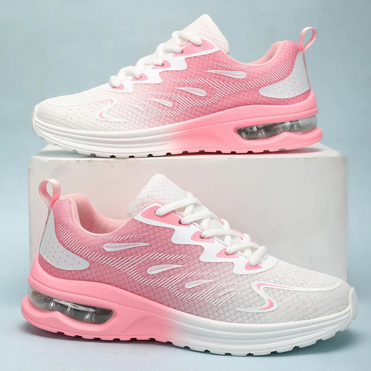 Chaussures de marche en maille à coussin d'air Encounaker - Respirantes pour femmes sport tennis