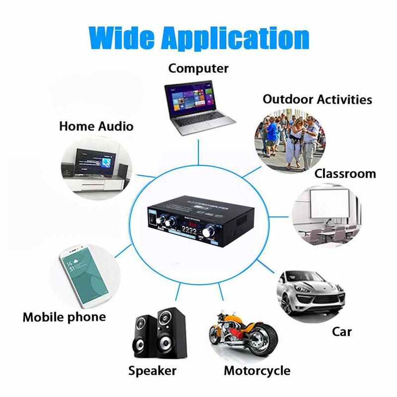 Amplificateur numérique HiFi AK35 Bluetooth, amplificateurs MP3, canal 2.0, son, médailles, prise en