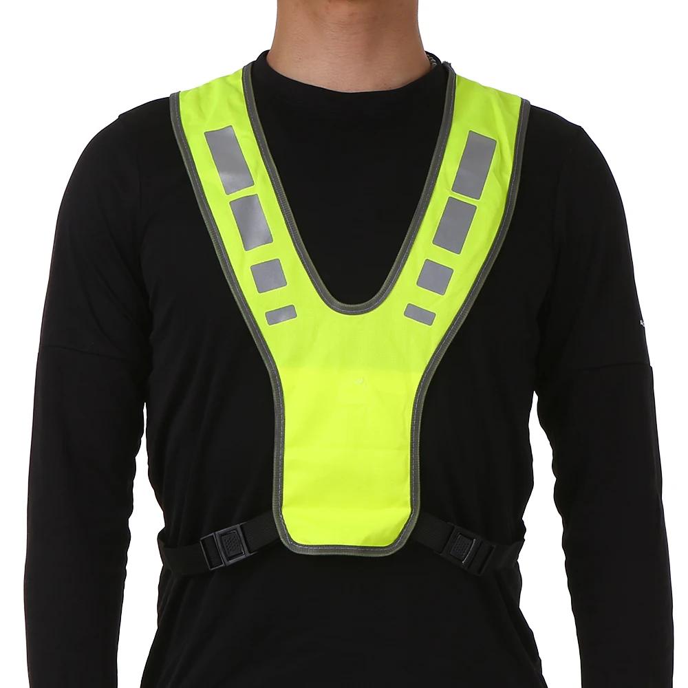 Gilet de sécurité haute visibilité Sports de plein air Cycle de course Gilet réfléchissant avec gile