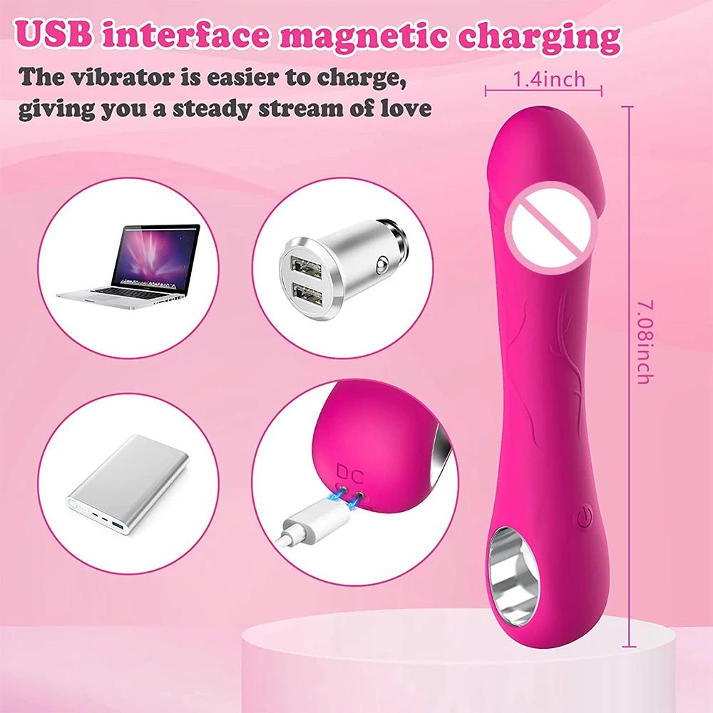 Vibromasseur point G pour femme, masseur de vagin et de clitoris, stimulateur de clitoris, silicone