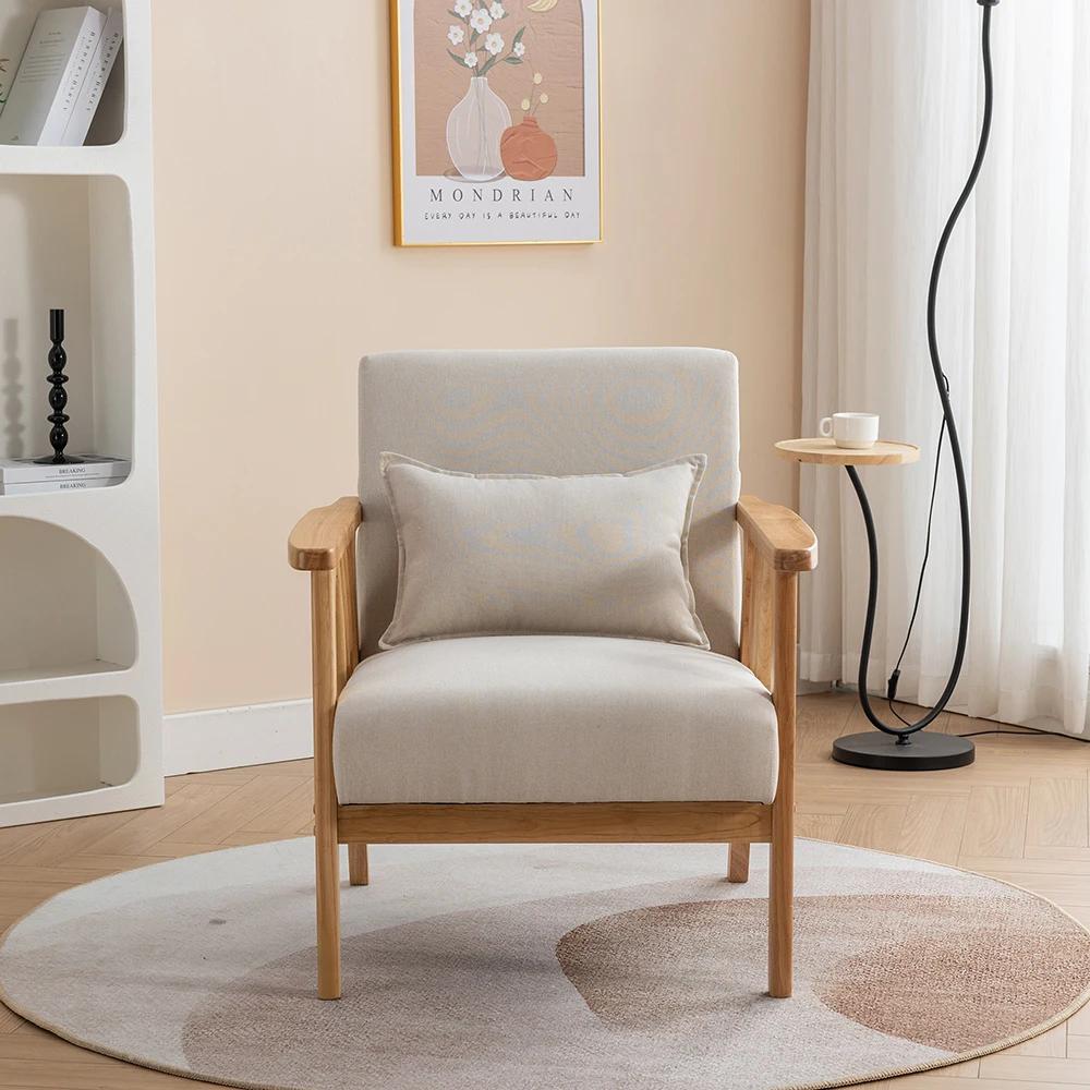 SEYNAR-Chaise d'Accent Moderne du Milieu du Siècle, Fauteuil à Cadre en Bois Solide Téléchargé Boumu