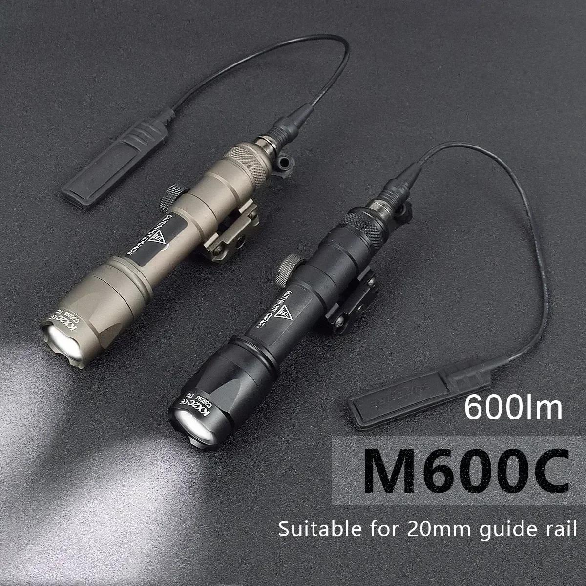 Surefir lampe de poche tactique M300 M600 M600C Scout lumière avec double fonction pressostat 600 Lu