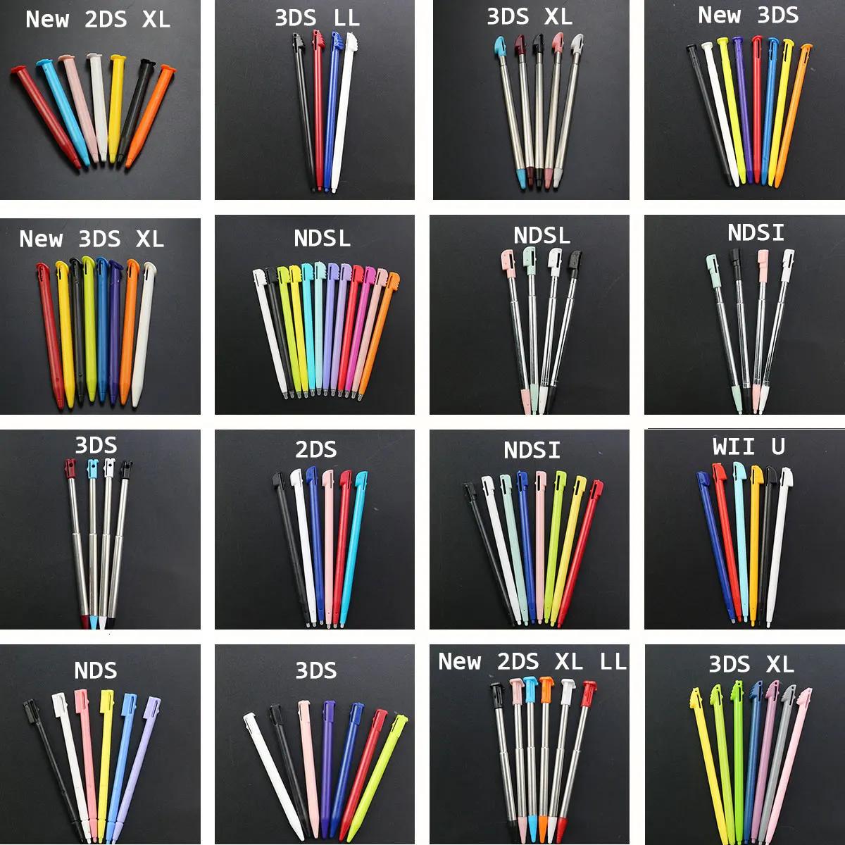 Cltgxdd-Stylet rétractable en métal, pour NDSL/DS/Lite/NDSi/NDS/Wii, en plastique rouge, pour 2DS 3D