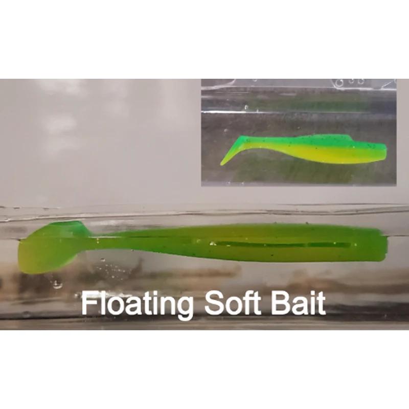 TAKEDO 6PCS/BAG 8CM 3.5G Leurre souple flottant en TPR, type insecte, avec queue en T, pour la pêche