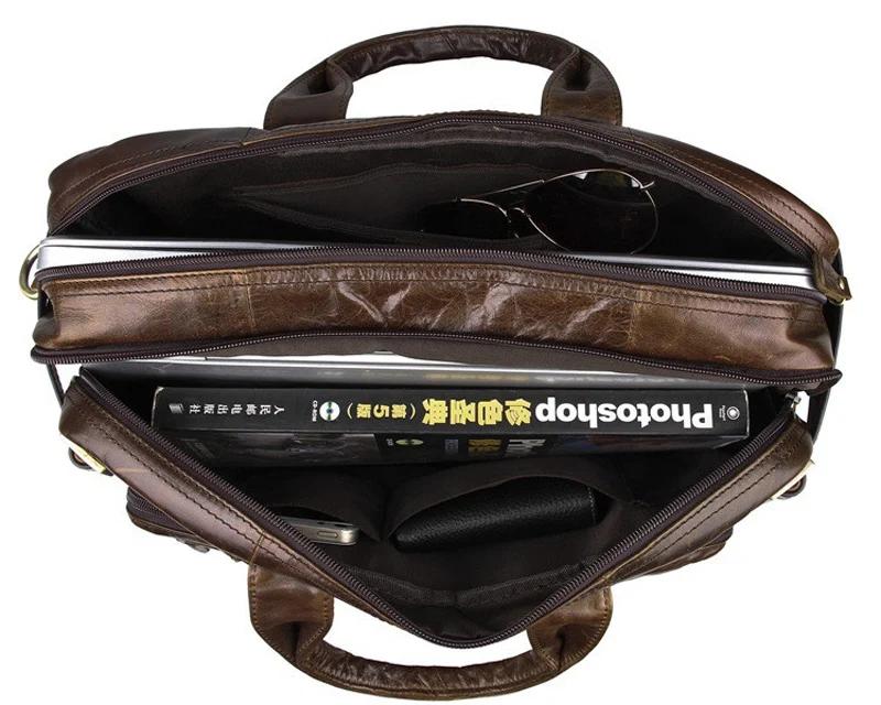 Sac messager en cuir véritable de haute qualité pour hommes, sac à bandoulière, mallette d'affaires,