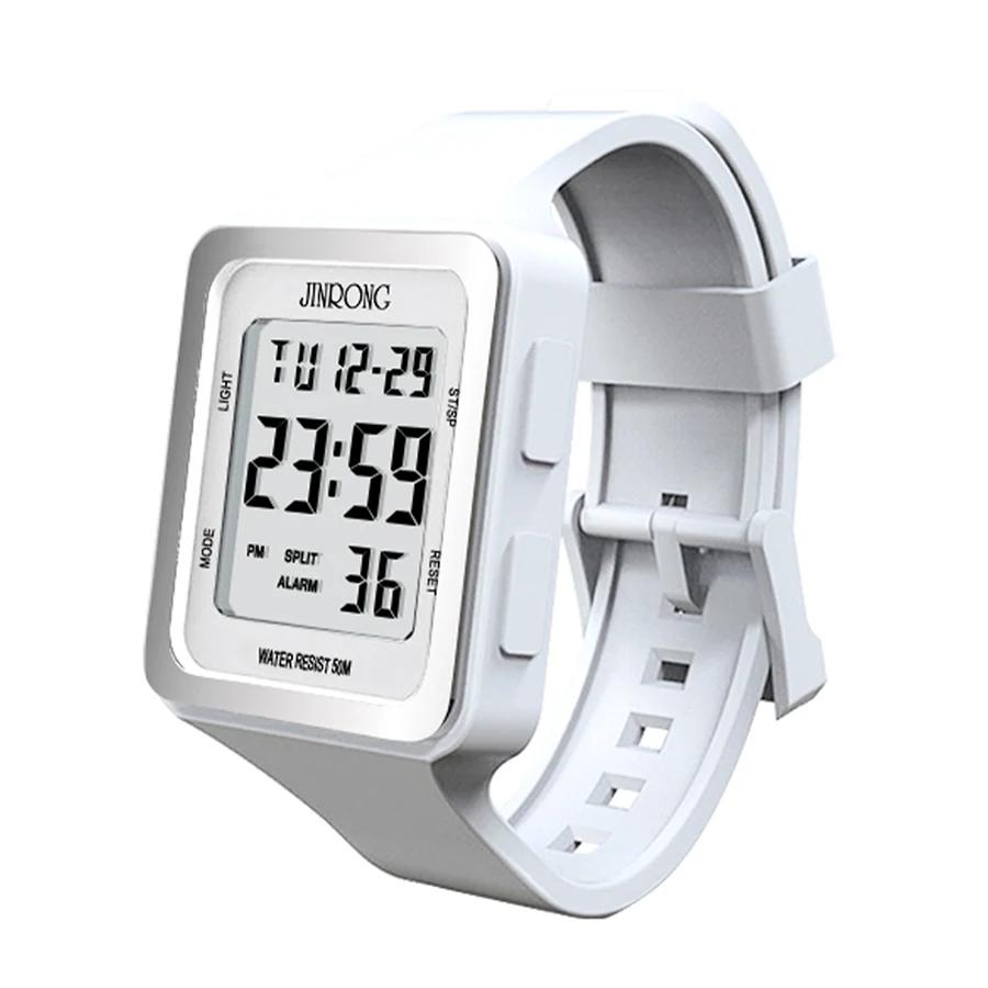 Montre de sport pour femme, montre de sport numérique, étanche 50 m, grand écran numérique, cadran c