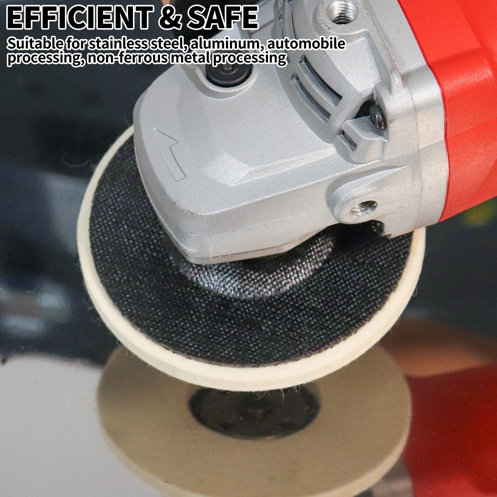 Roue de polissage en laine 100/115/125mm, tampons de polissage, meuleuse d'angle, disque de polissag