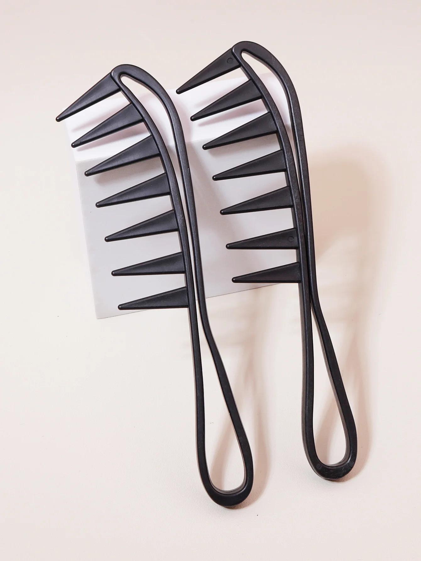 Grand peigne à cheveux à dents larges, peigne d'épilation Shun, adapté aux cheveux secs et humides,