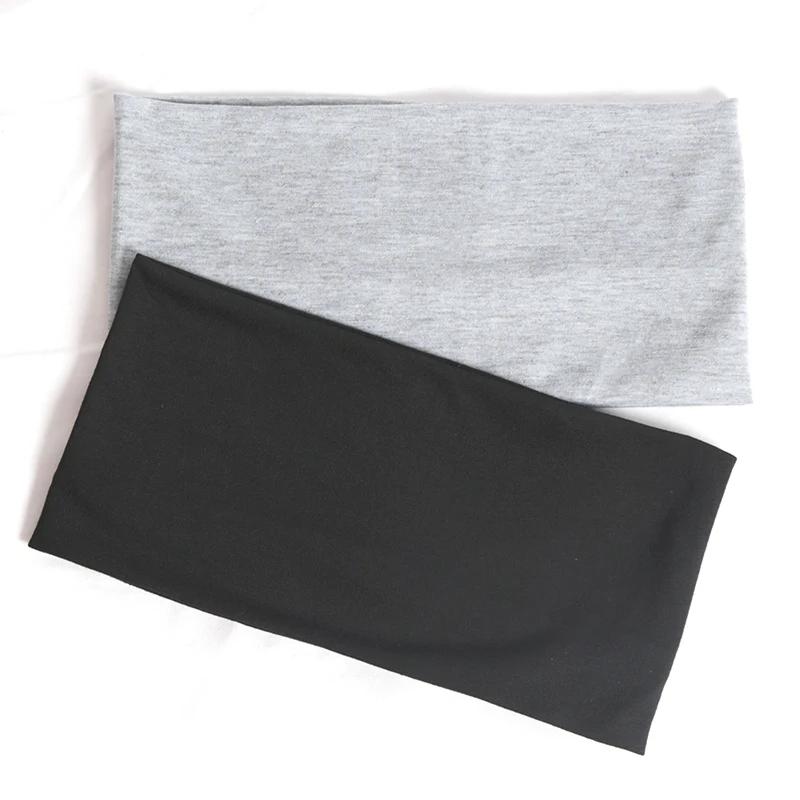 1PC large bandeau sport cyclisme lavage visage bandeaux doux Yoga tricoté bandeau pour femmes fille