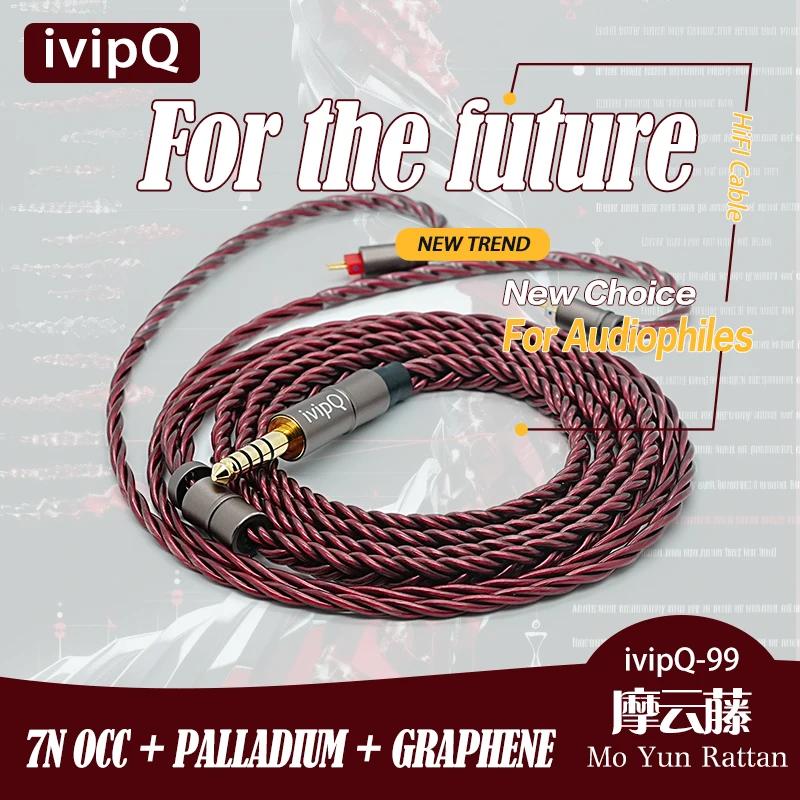 Câble haut de gamme ivipQ-99 importé du Japon, 6 cœurs, Litz haute pureté 7N OCC, palladium, graphèn