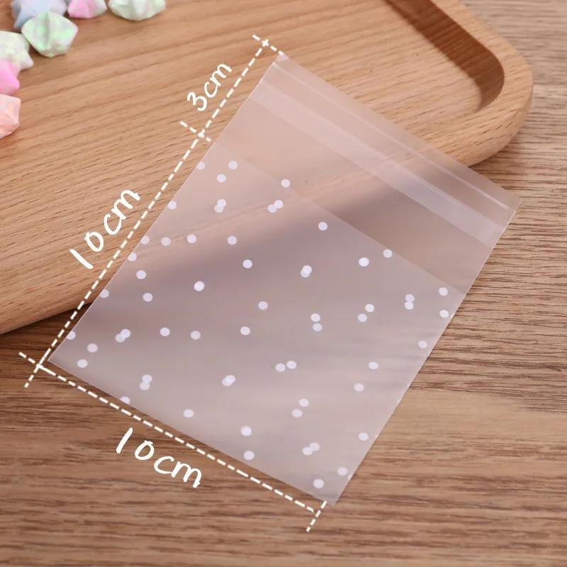 Sac plastique à motif paysage animal 100 pièces, sac cadeau de noël, sac à bonbons de mariage, sac a