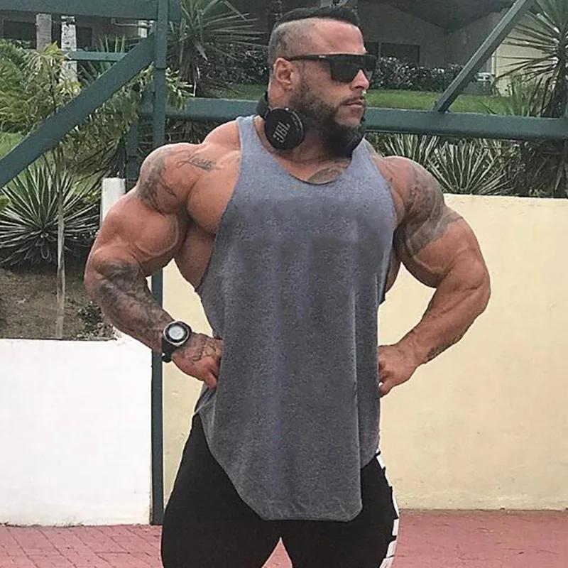 Débardeur homme sportif en coton respirant - T-shirt sans manches fitness musculation running décontracté