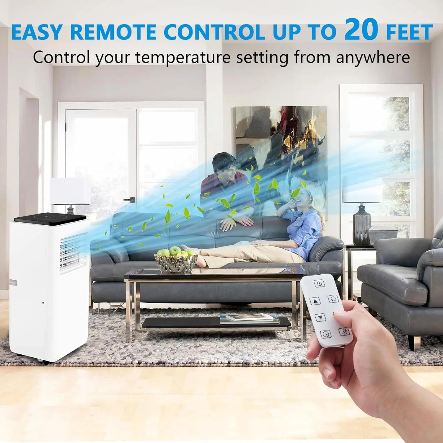 Climatiseur portable 8000 BTU avec aquarelle et télécommande, climatisation pour appartement, chambr