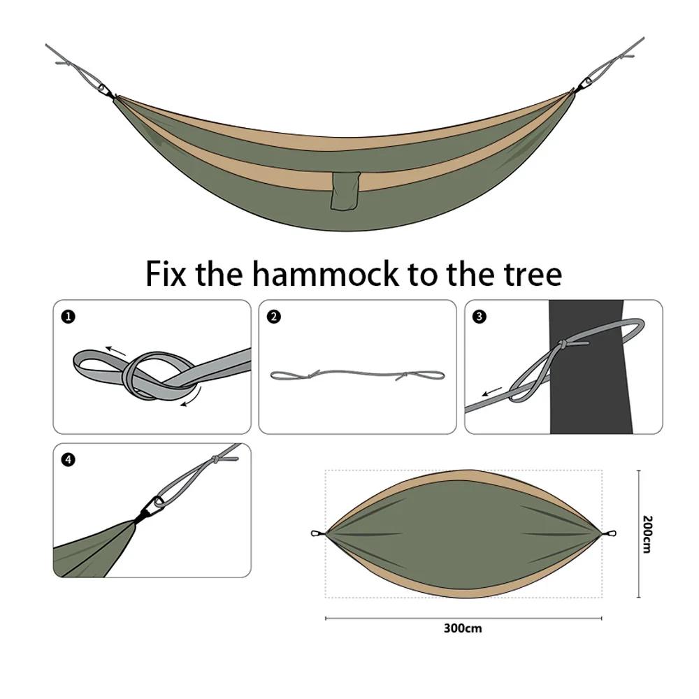 Hamac de Camping de jardin extérieur pour Double personne, Parachute léger en Nylon, voyage, randonn