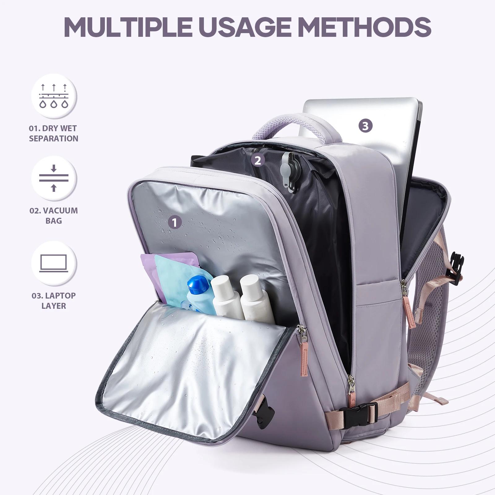 Sac à dos de compression sous vide avec pompe à vide, sac à dos de voyage gain de place pour vêtemen